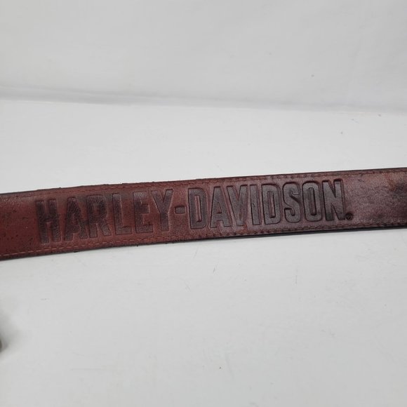 Harley Davidson Reversible Buckle Black Brown Leather Belt - 36 - Picture 5 of 7